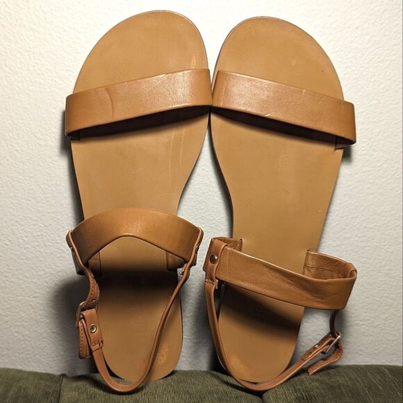 J Crew Tan leather sandals Sz 7.5 - Picture 2 of 10